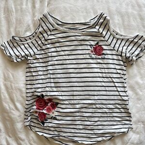 Abercrombie Kids Black and White Striped Top